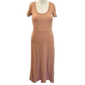 NWT - See You Monday - Mauve Ribbed Midi Dress - Size Large